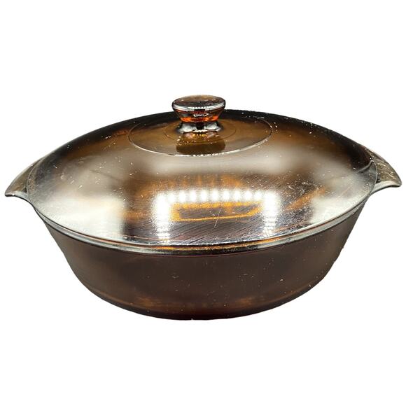 Anchor Hocking Other - Vtg Anchor Hocking Fire-King (2qt) Amber Brown Oval Casserole Baking Dish Bowl